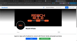 our work , creating facebook page 