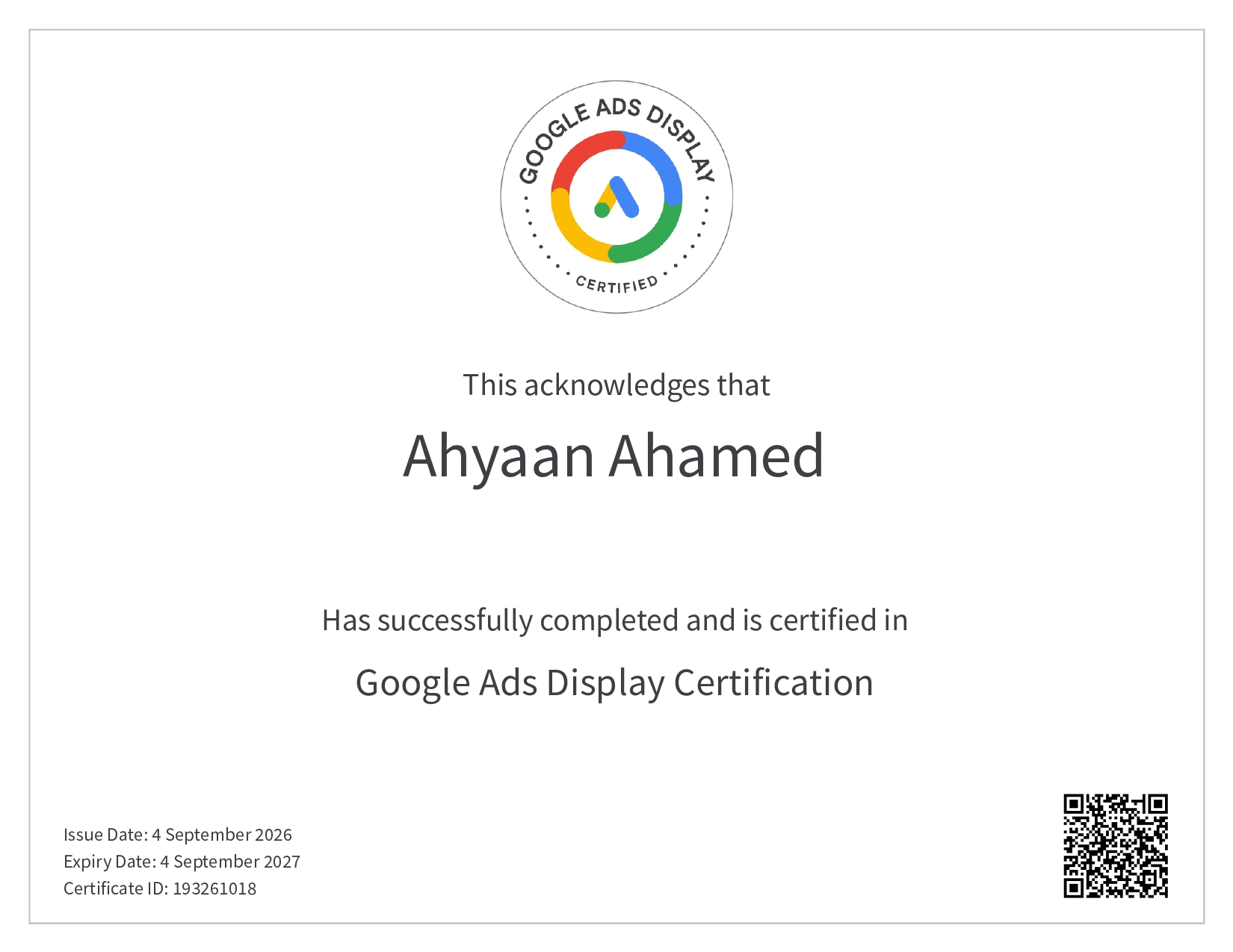 Semrush certificate